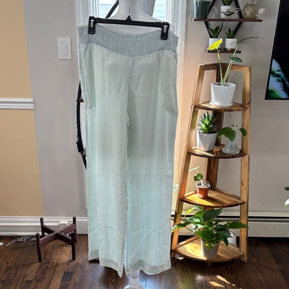 For The Republic Pants - For the Republic light blue smocked waist Pants size M